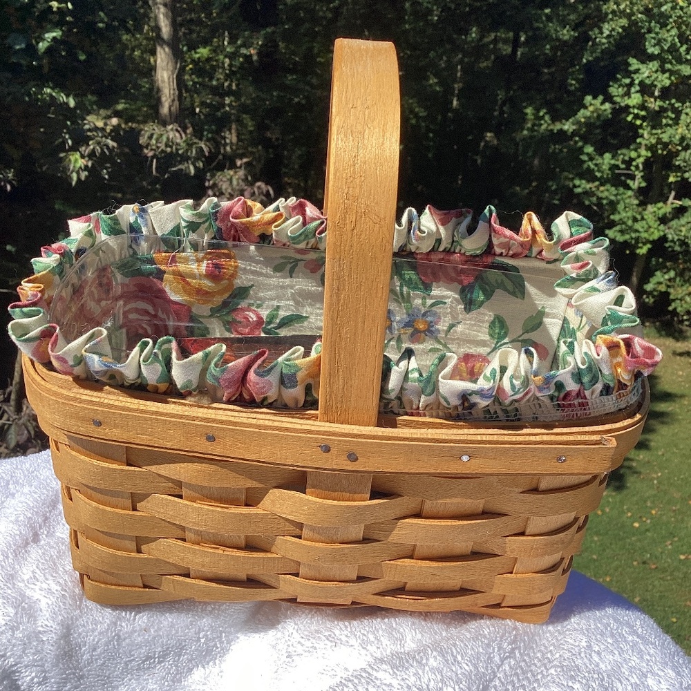 Longaberger basket with liner and insert